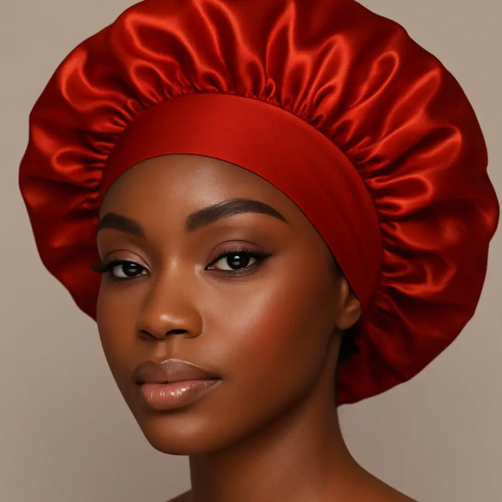 Bonnet auto chauffant soin cheveux satin