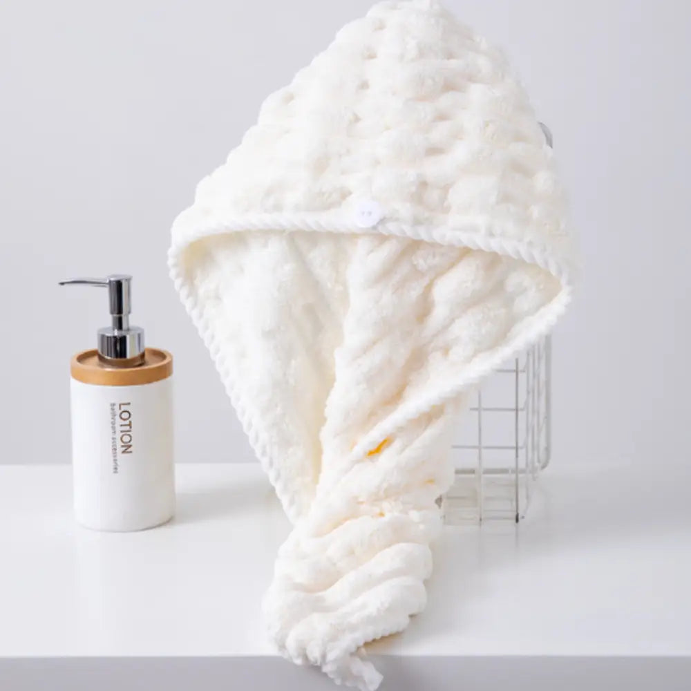 Bonnet de bain cheveux longs - Blanc
