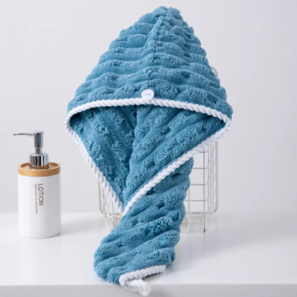 Bonnet de bain cheveux longs - Bleu