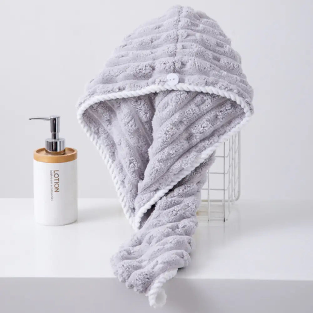 Bonnet de bain cheveux longs - Gris