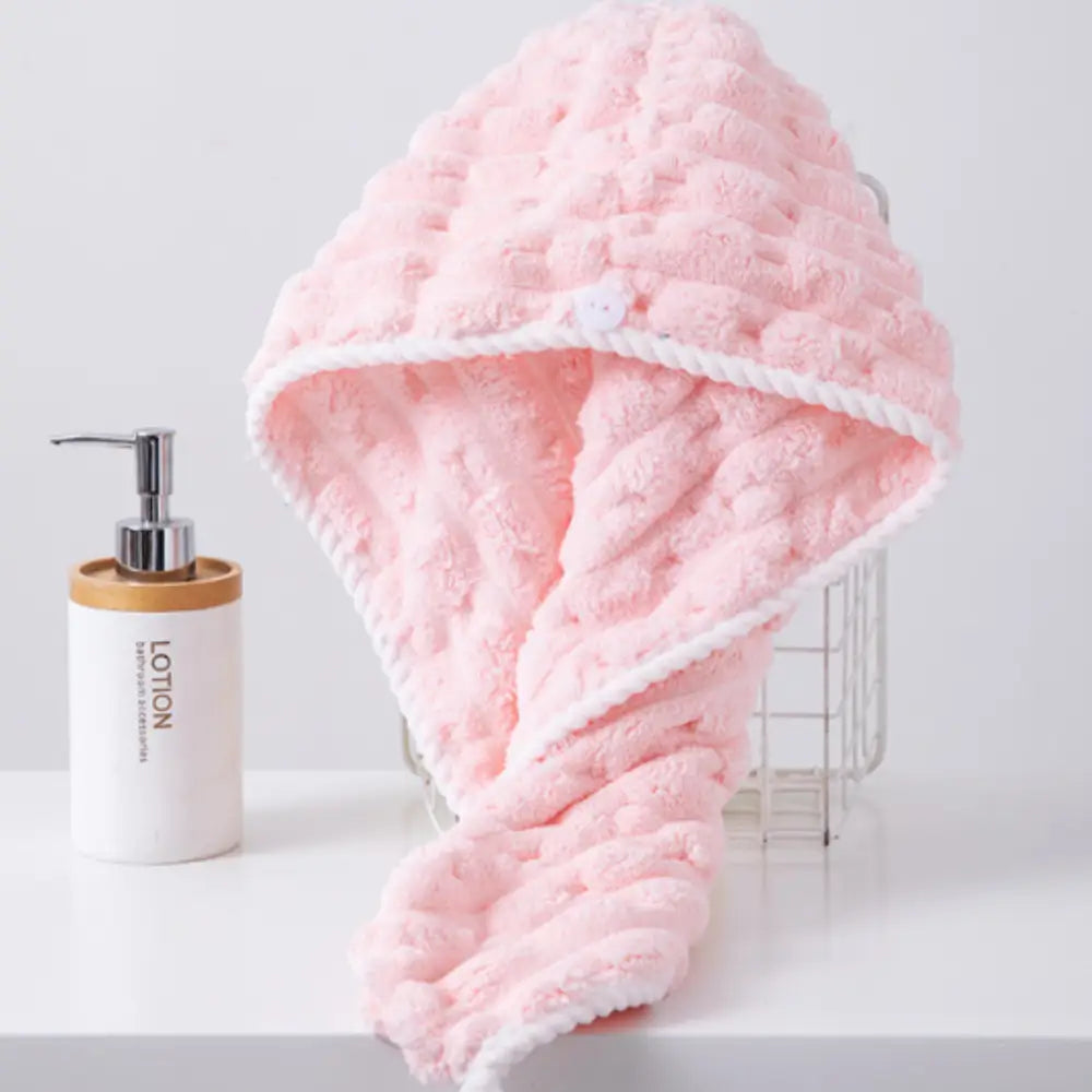 Bonnet de bain cheveux longs - Rose