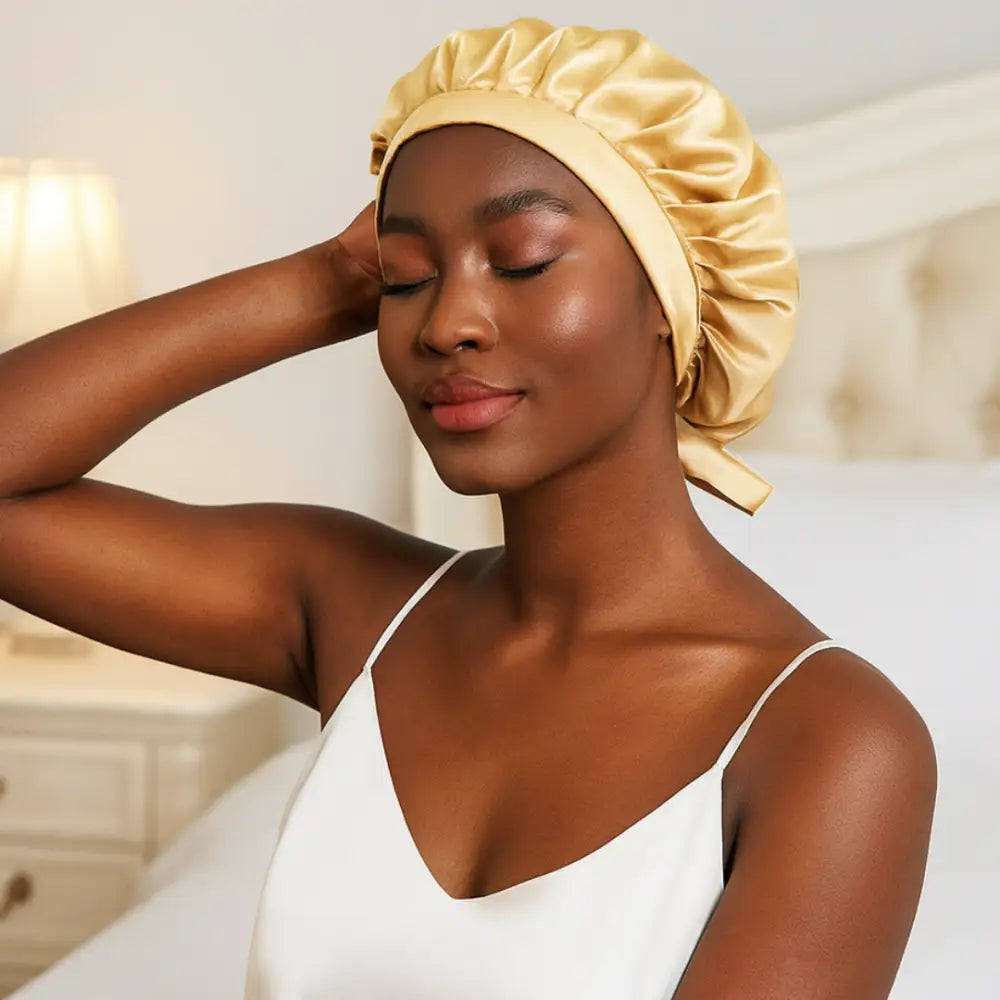 Bonnet de nuit en soie