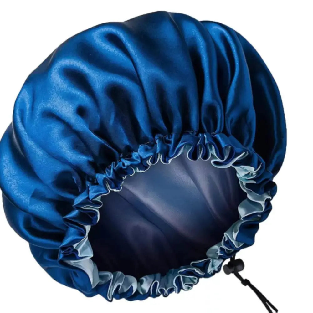 Bonnet de nuit protection cheveux - Bleu marine
