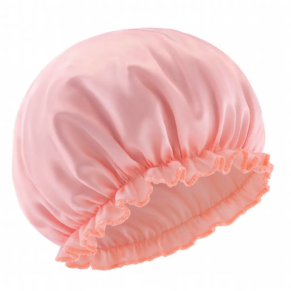Bonnet en satin cheveux crépus - Rose corail