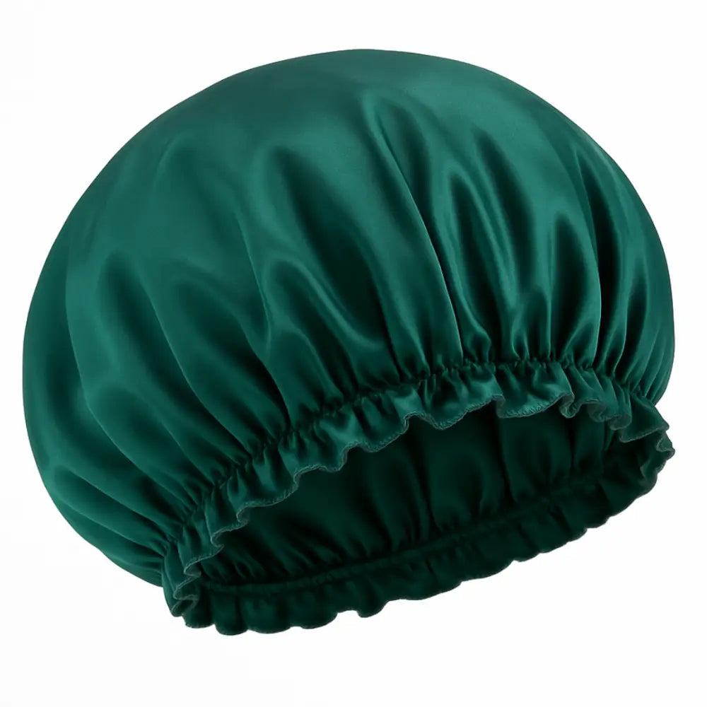 Bonnet en satin cheveux crépus - Vert emeraude