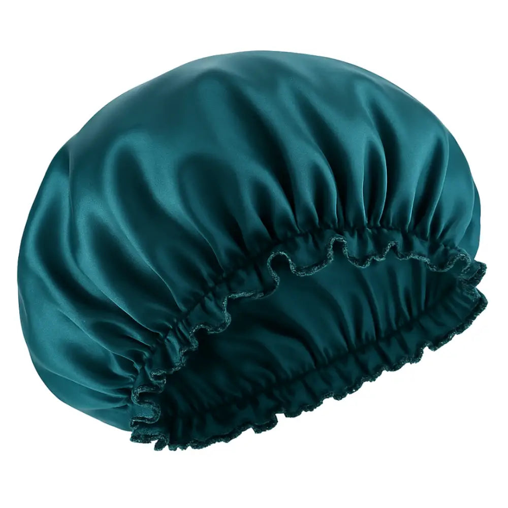 Bonnet en satin cheveux crépus - Vert foncé