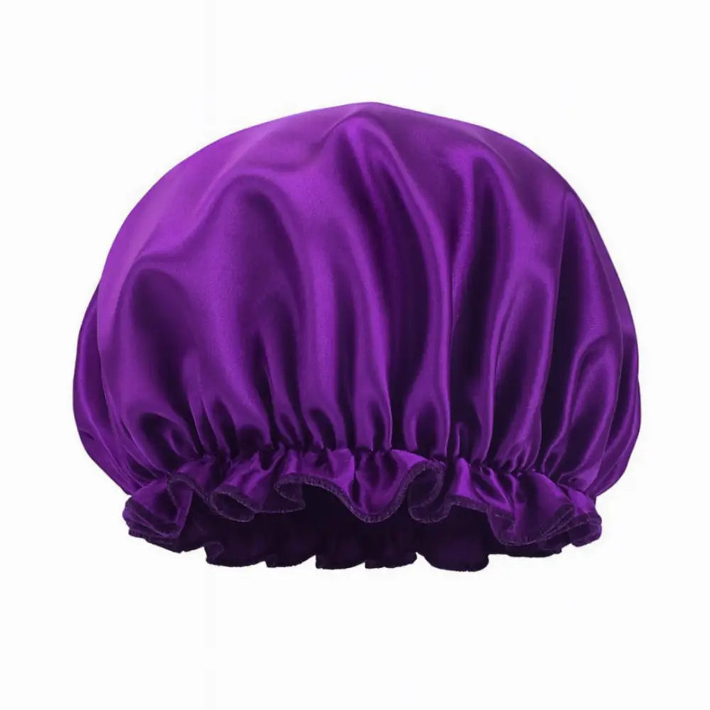 Bonnet en satin cheveux crépus - Violet foncé