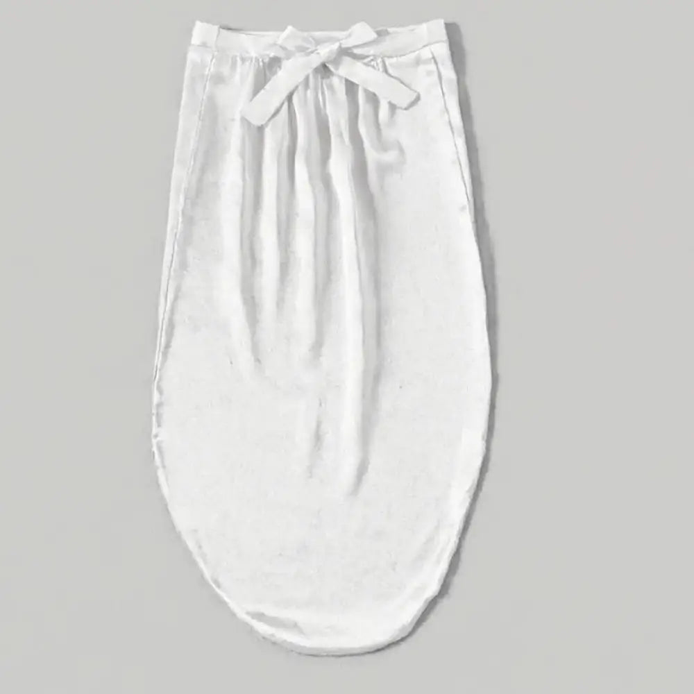 Bonnet en soie cheveux long - Blanc