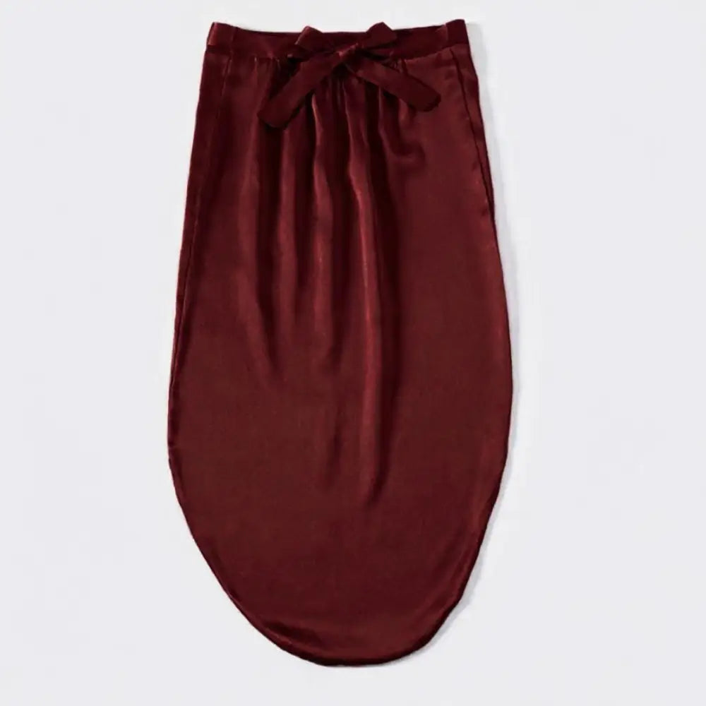 Bonnet en soie cheveux long - Bordeaux