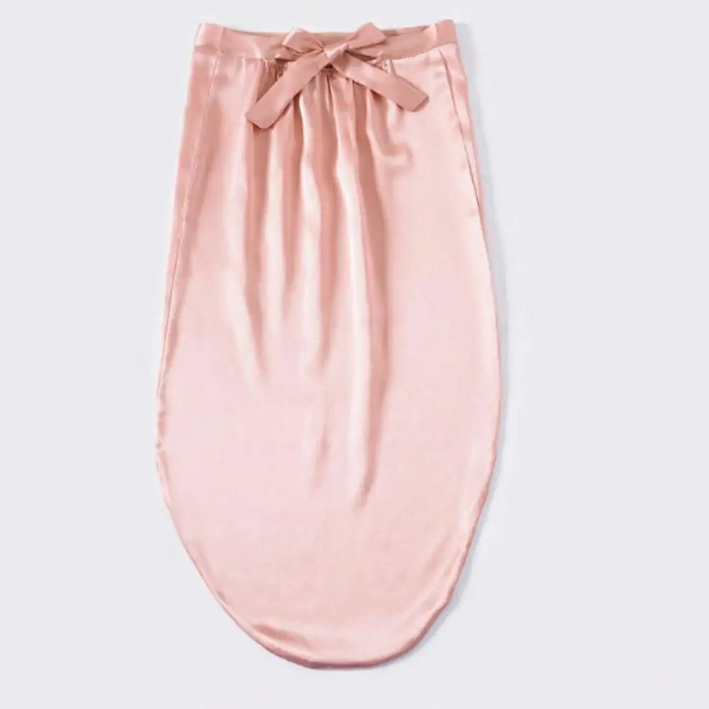 Bonnet en soie cheveux long - Rose