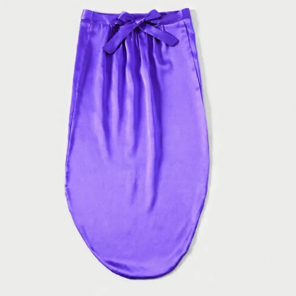 Bonnet en soie cheveux long - Violet