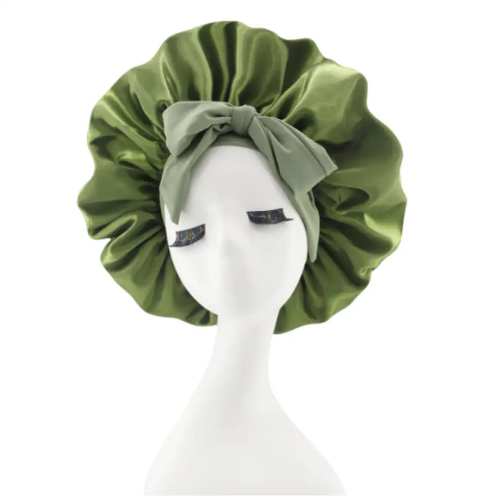 Bonnet pour cheveux afro - Coloré / Vert armé