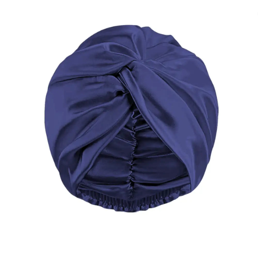 Bonnet satin cheveux normal - Bleu nuit / 25/25cm