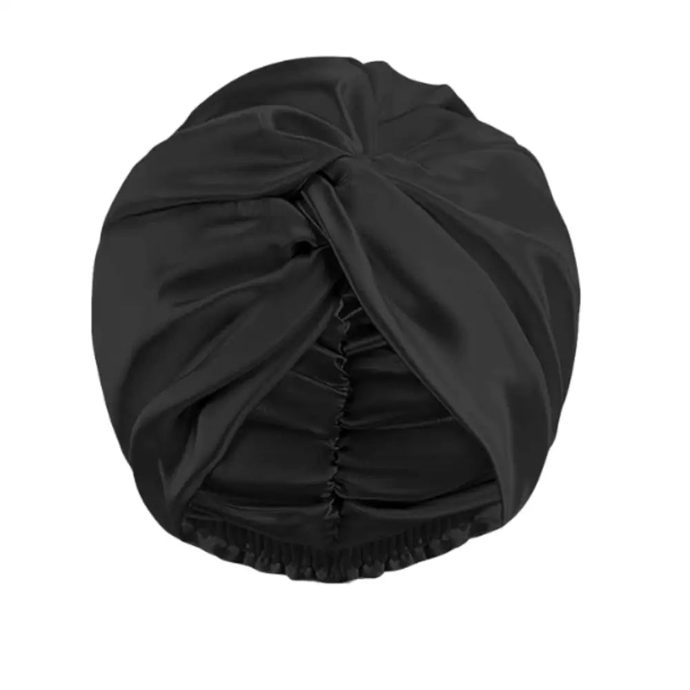 Bonnet satin cheveux normal - Noir / 25/25cm