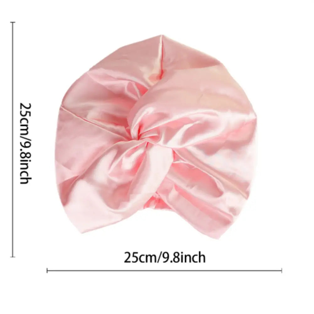 Bonnet satin cheveux normal - Rose / 25/25cm