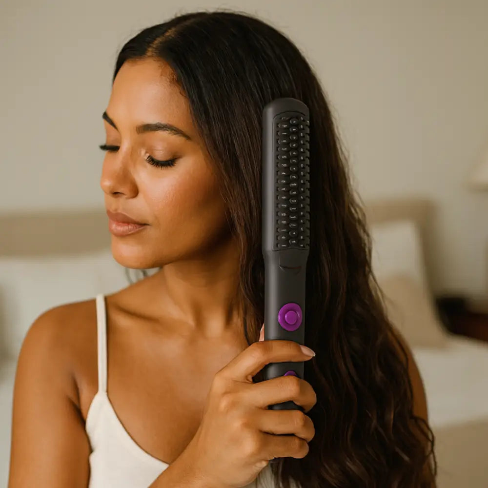 Brosse lissante cheveux crépus