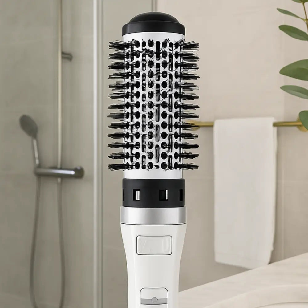 Brosse rotative pour cheveux courts - Blanc