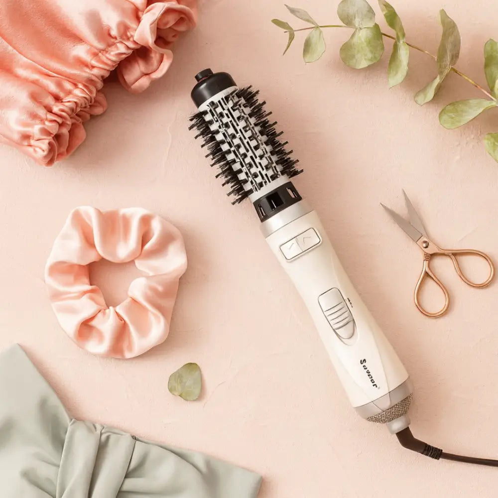 Brosse rotative pour cheveux courts - Blanc