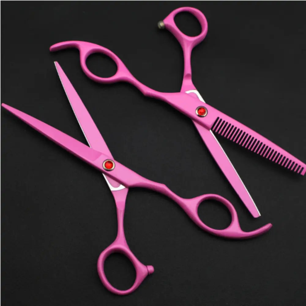 Ciseaux coiffure rose