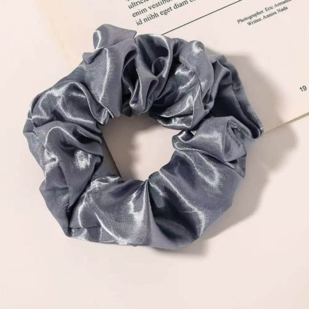 Elastique en satin - Bleu brouillard