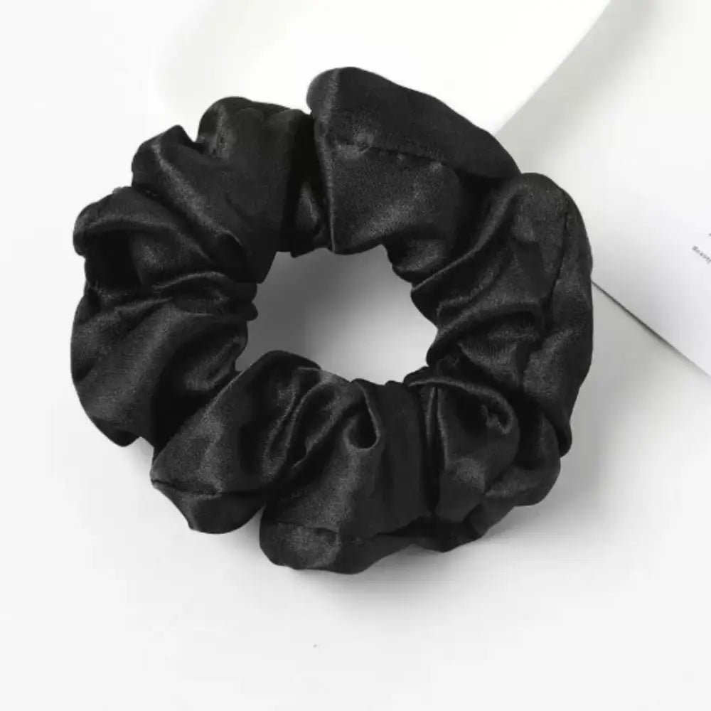 Elastique en satin - Noir