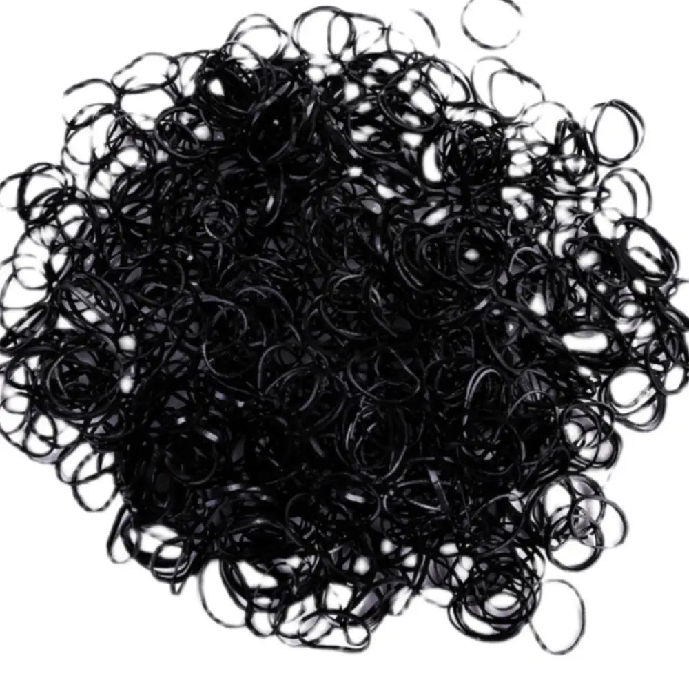 Elastique noir cheveux - 1000 pièces / Noir