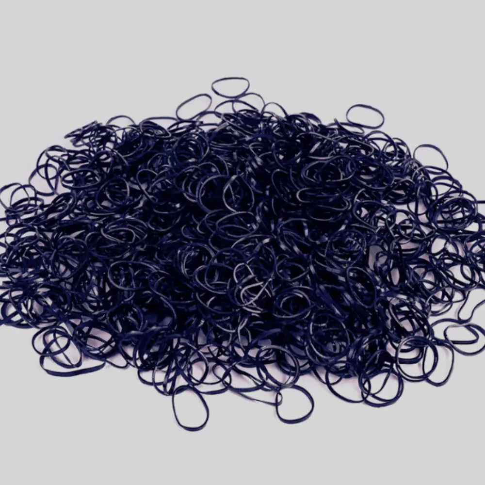 Elastique noir cheveux - 1000 pièces / Noir