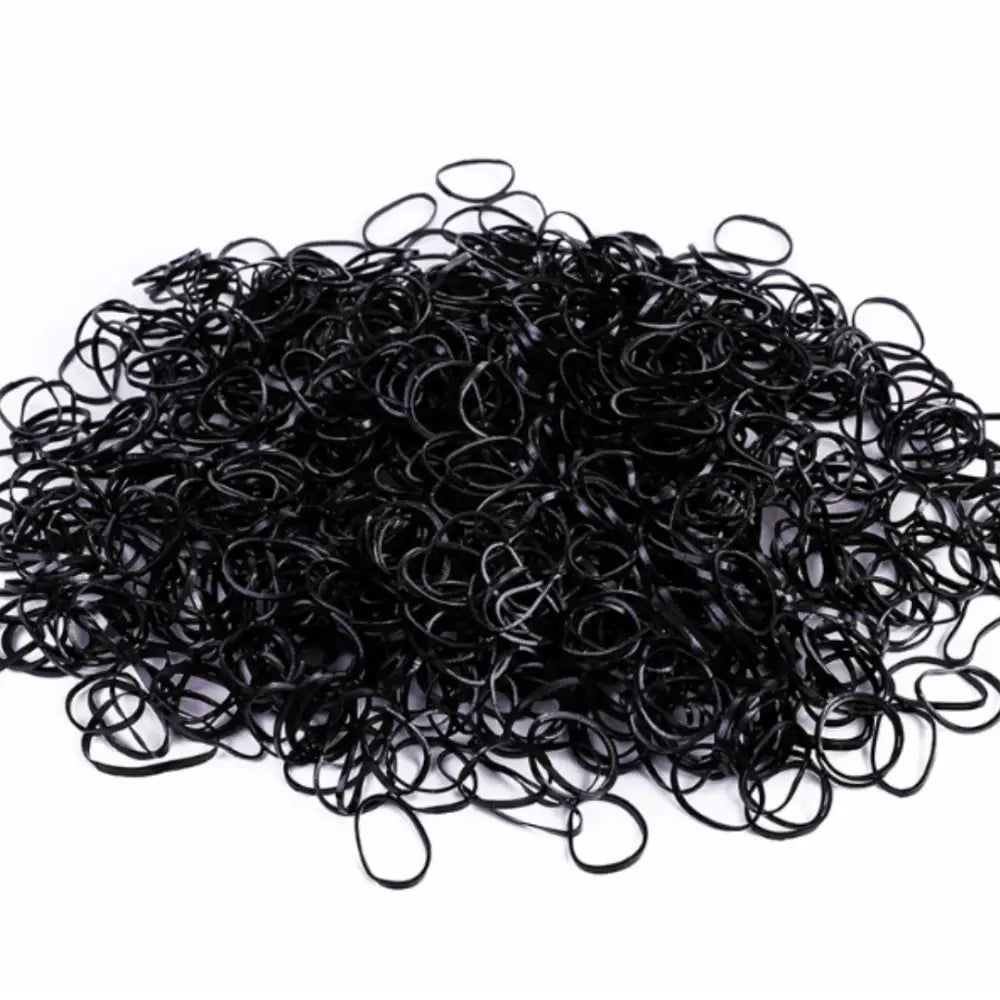 Elastique noir cheveux - 500 pièces / Noir