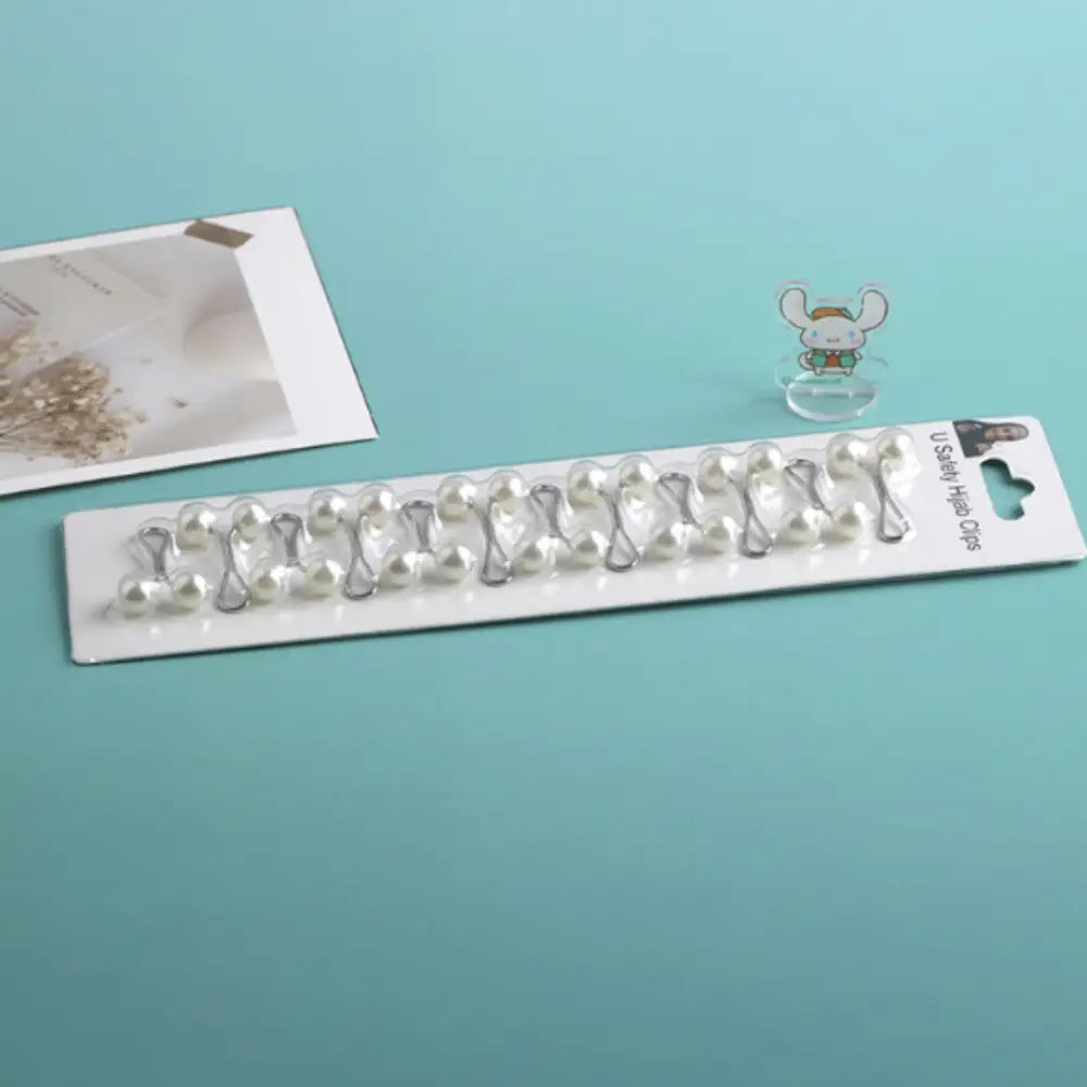 Epingle pour foulard - Blanc / 20 mm - 35 mm