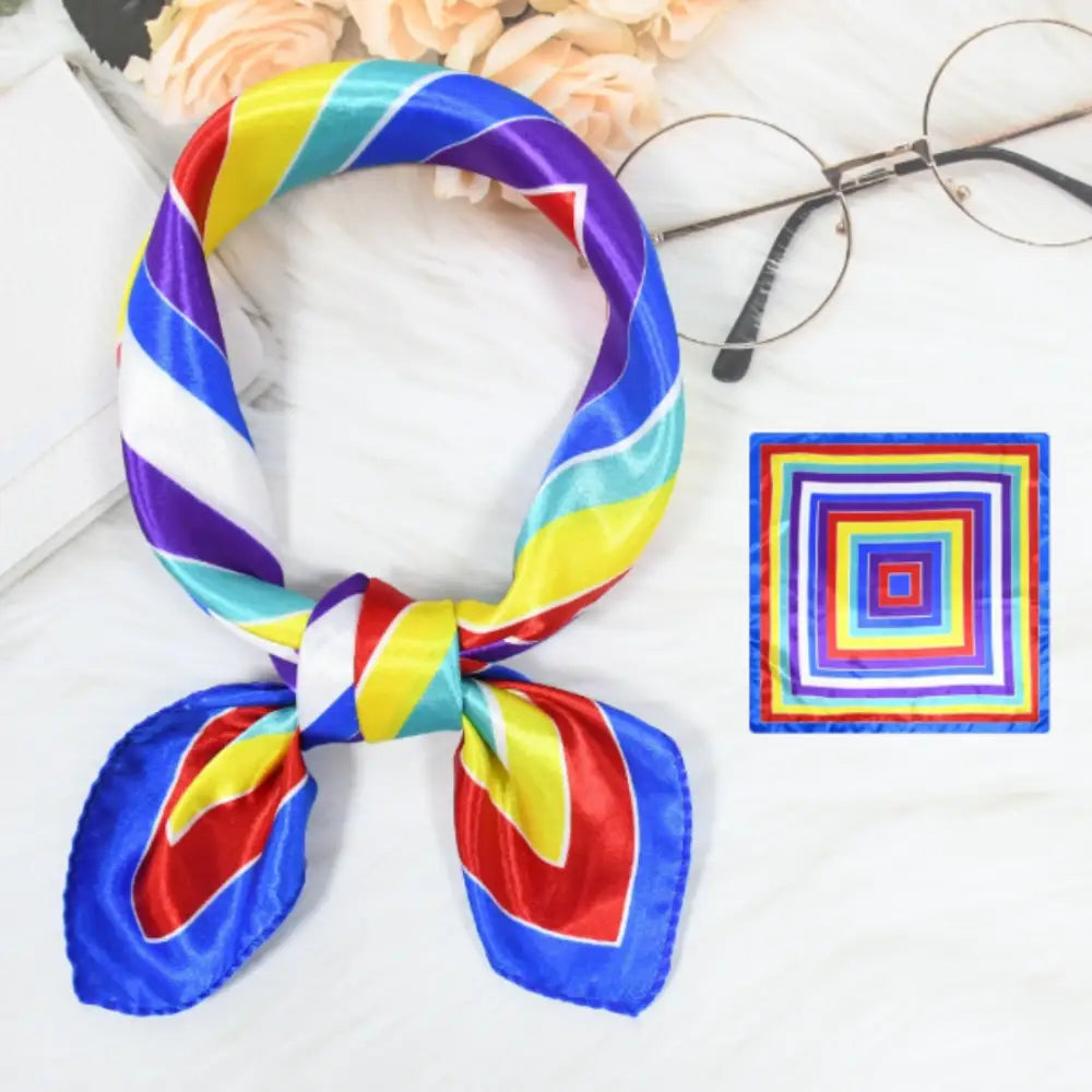 Foulard carré de soie - Multicolores / 50 * 50 cm