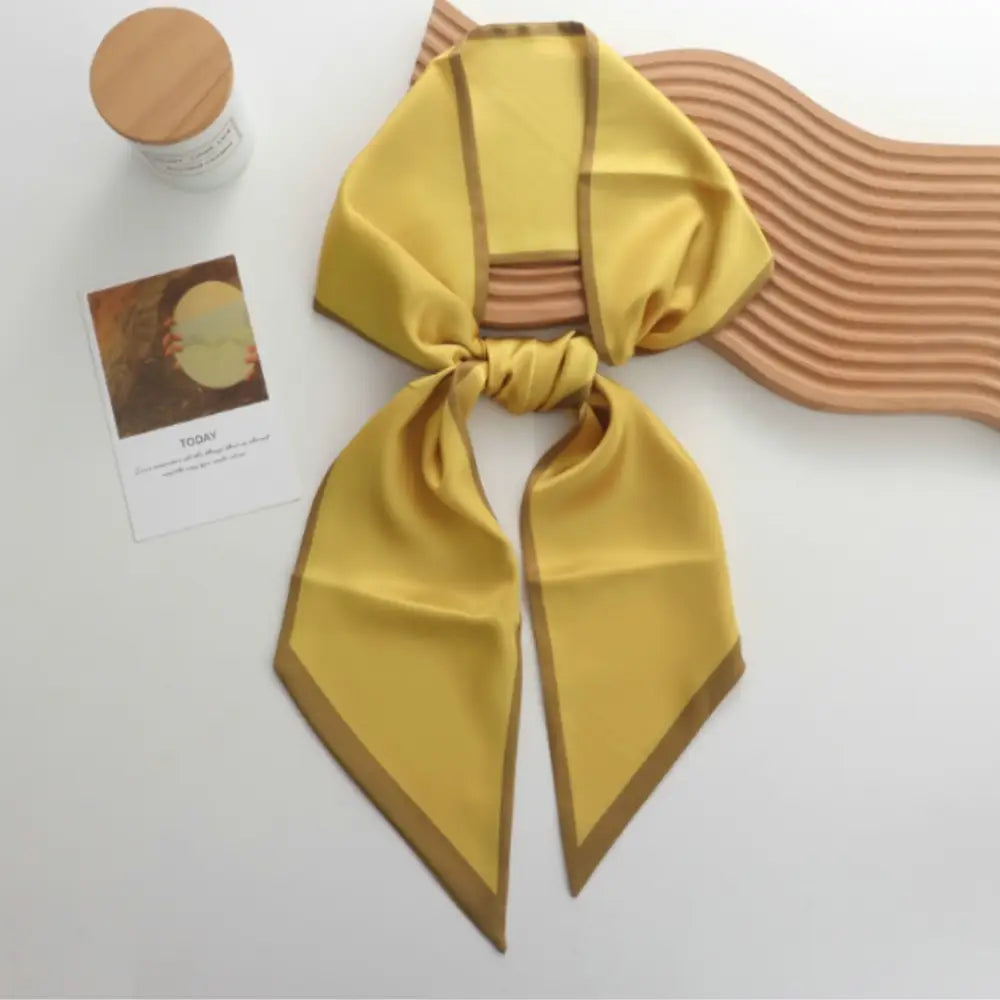 Foulard cravate femme - Jaune / 150 - 13.5 cm