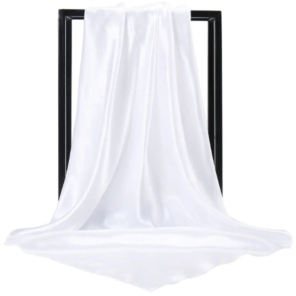 Foulard en soie femme - Blanc / 90 - 90 cm