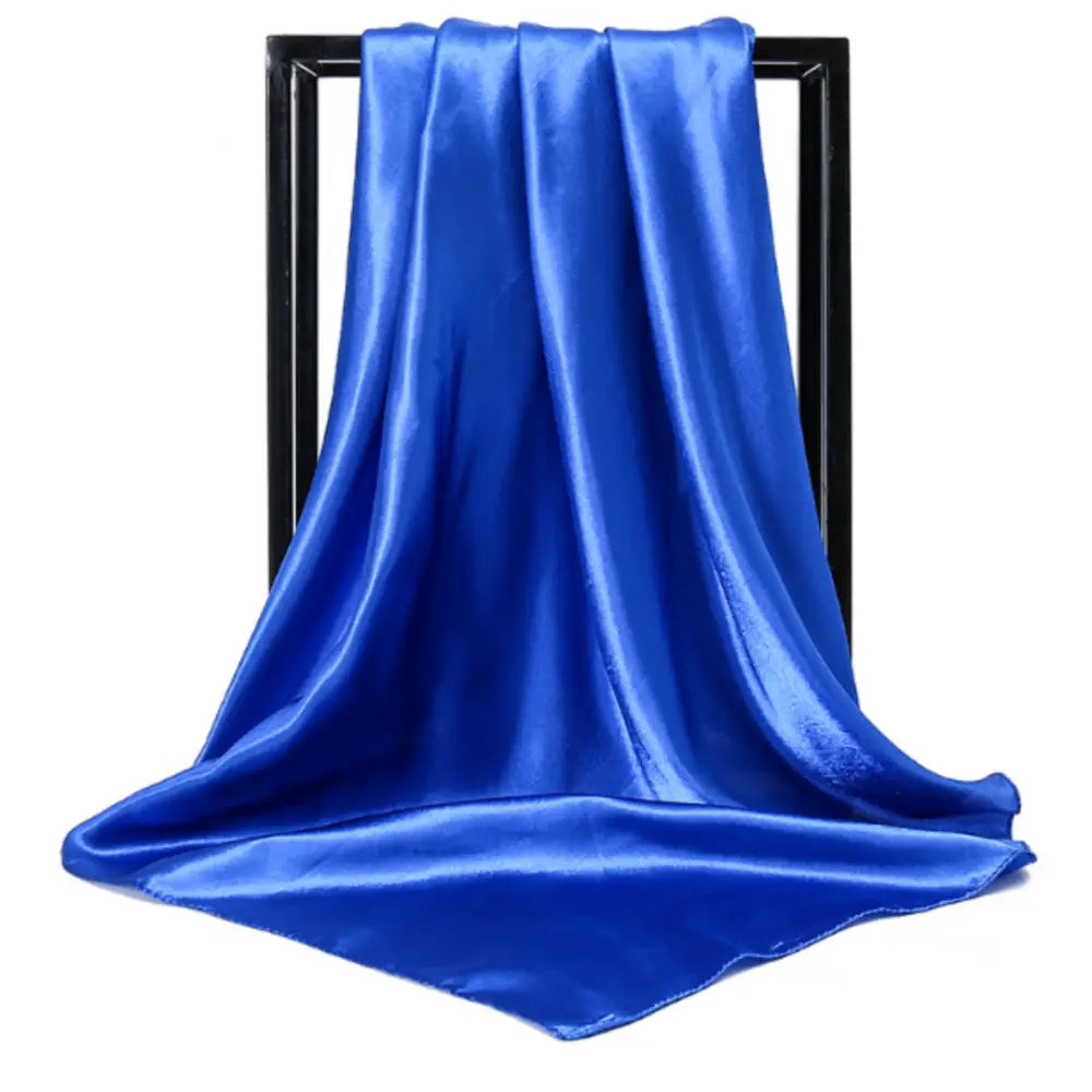 Foulard en soie femme - Bleu / 90 - 90 cm