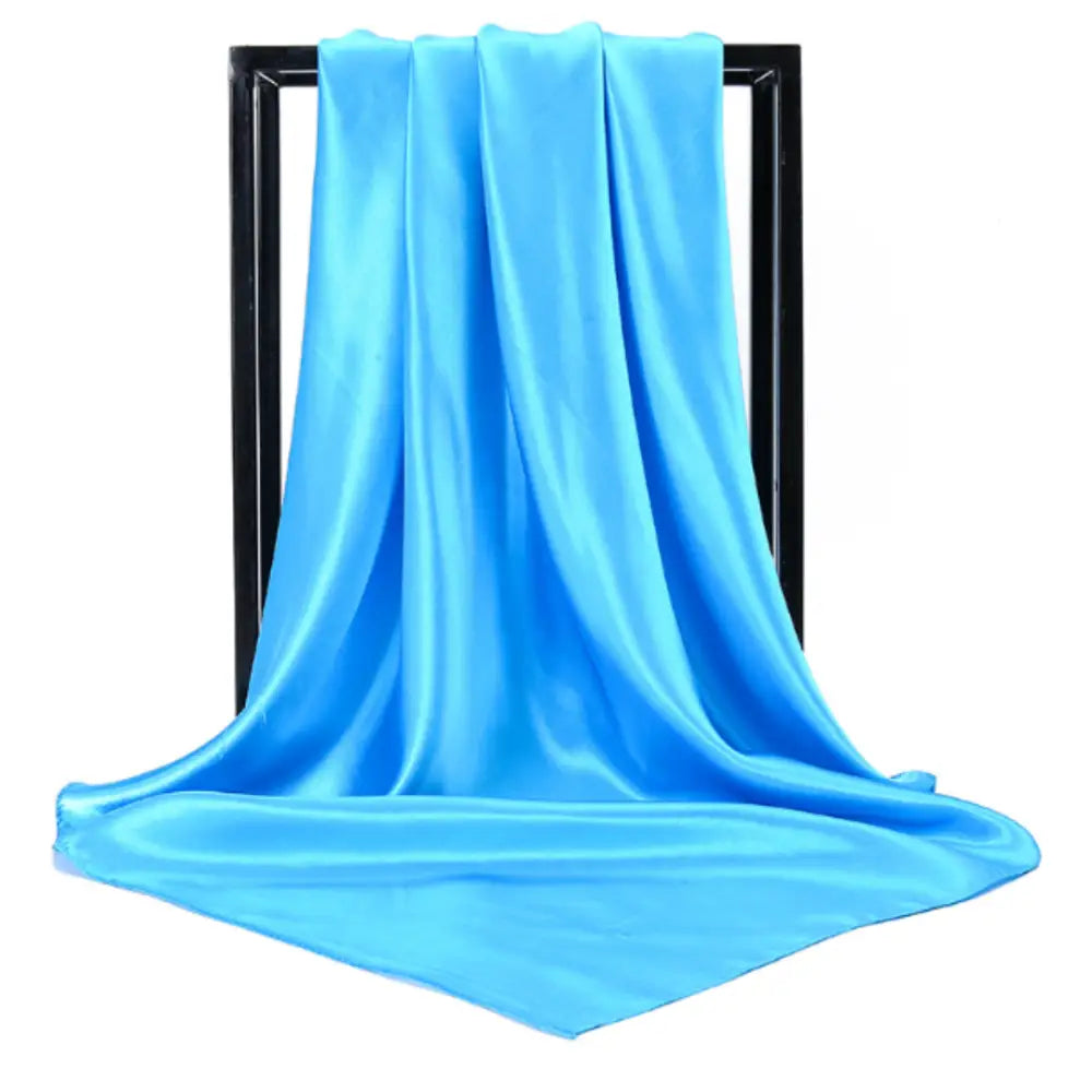 Foulard en soie femme - Bleu ciel / 90 - 90 cm