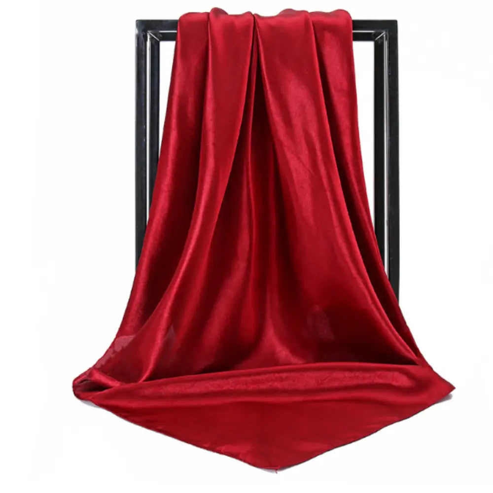 Foulard en soie femme - Bordeaux / 90 - 90 cm
