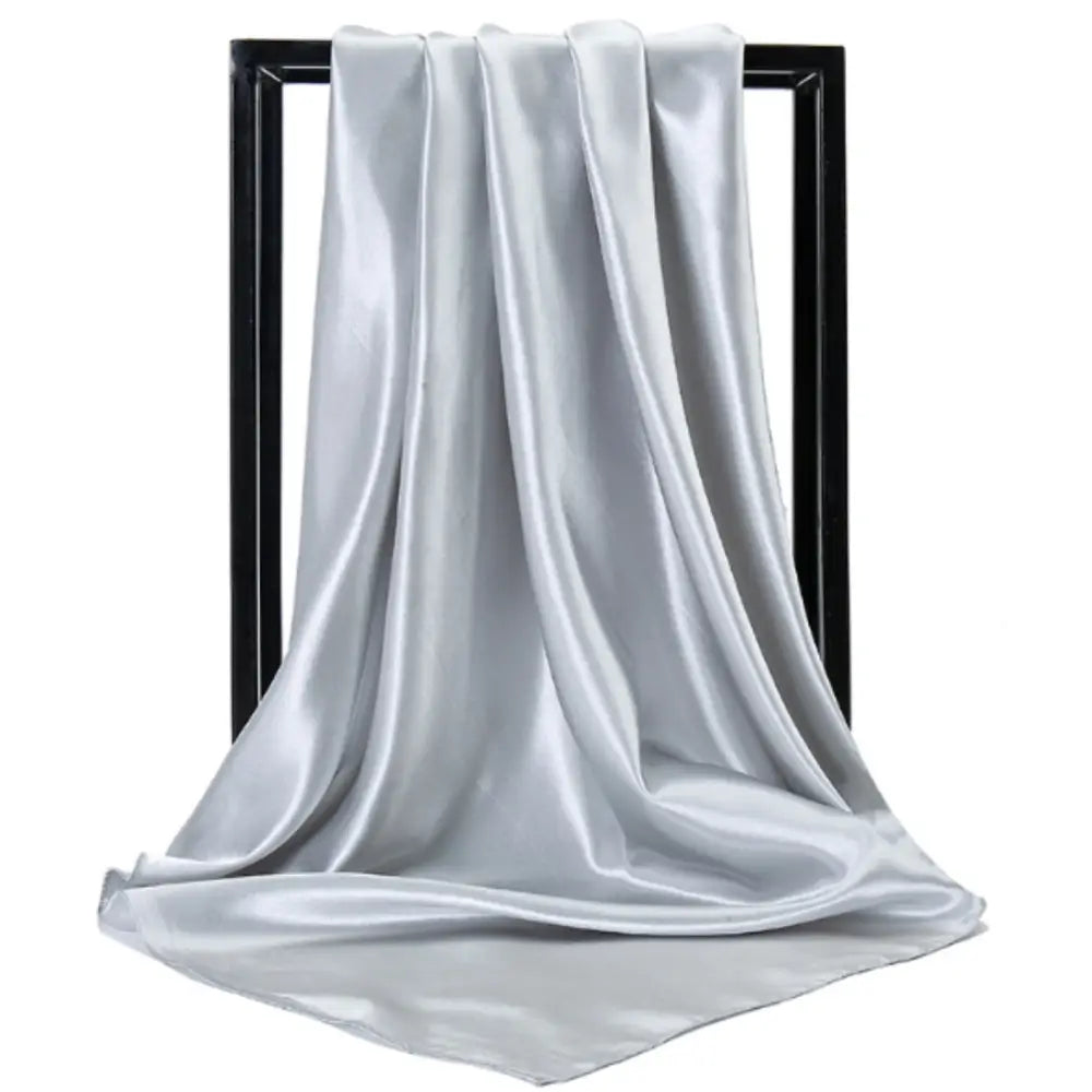 Foulard en soie femme - Gris clair / 90 - 90 cm