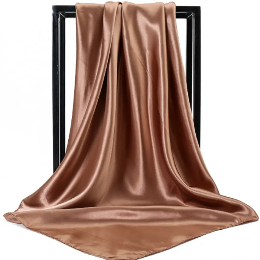Foulard en soie femme - Marron clair / 90 - 90 cm