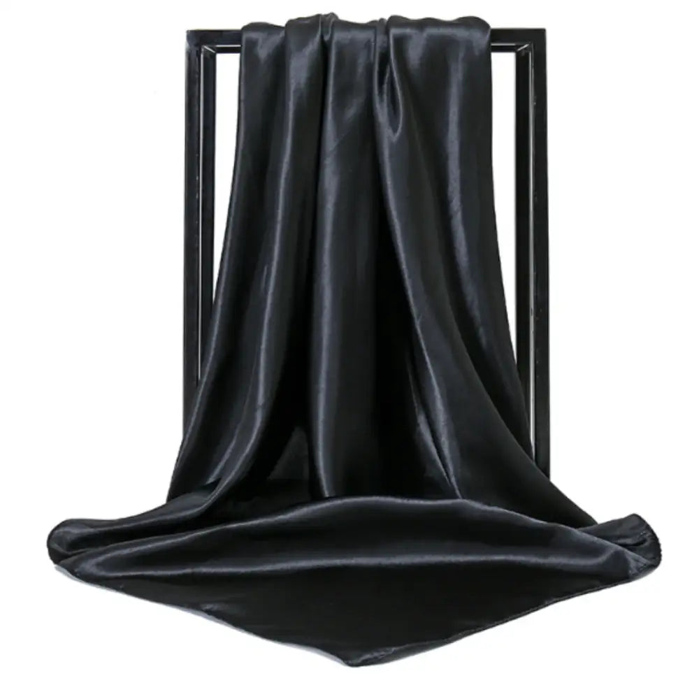 Foulard en soie femme - Noir / 90 - 90 cm