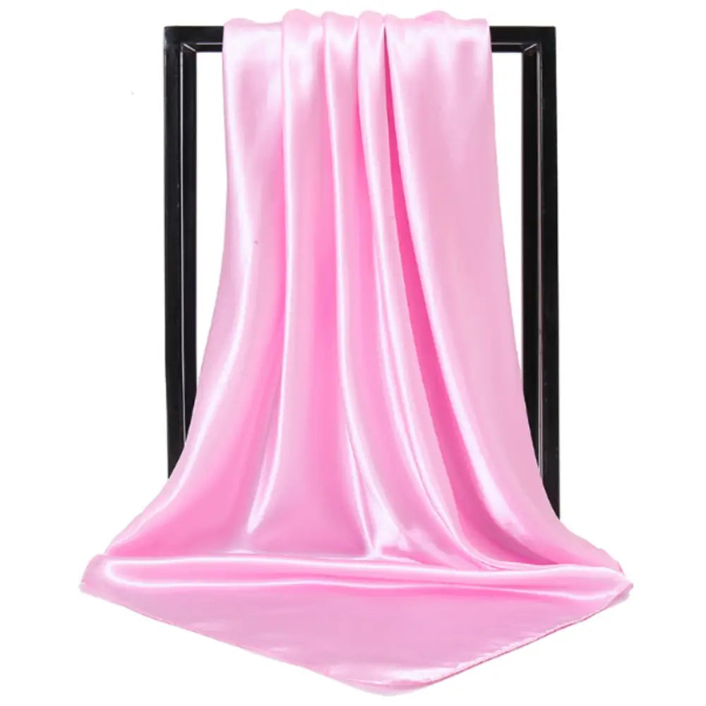 Foulard en soie femme - Rose clair / 90 - 90 cm