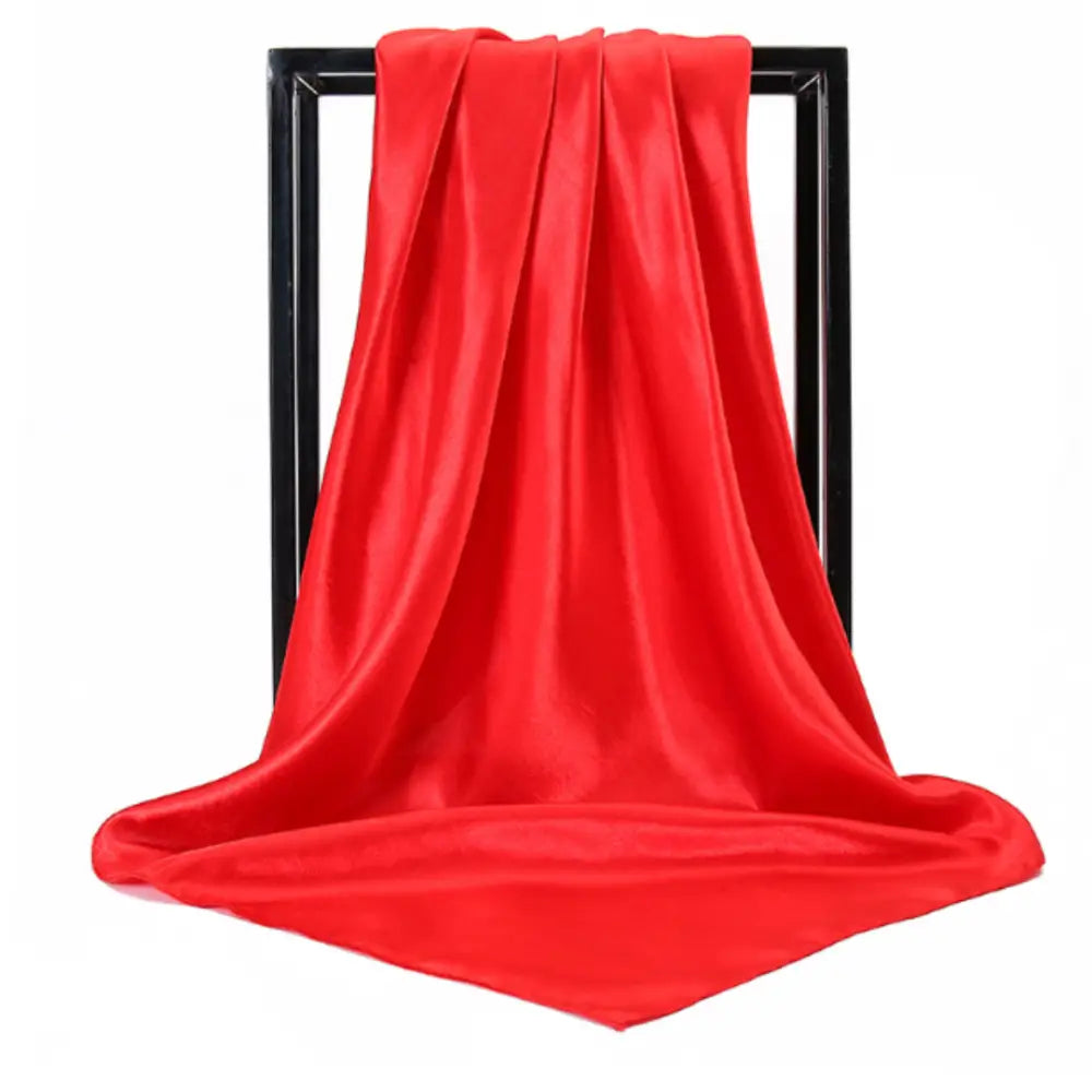 Foulard en soie femme - Rouge / 90 - 90 cm