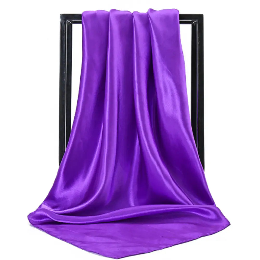 Foulard en soie femme - Violet / 90 - 90 cm
