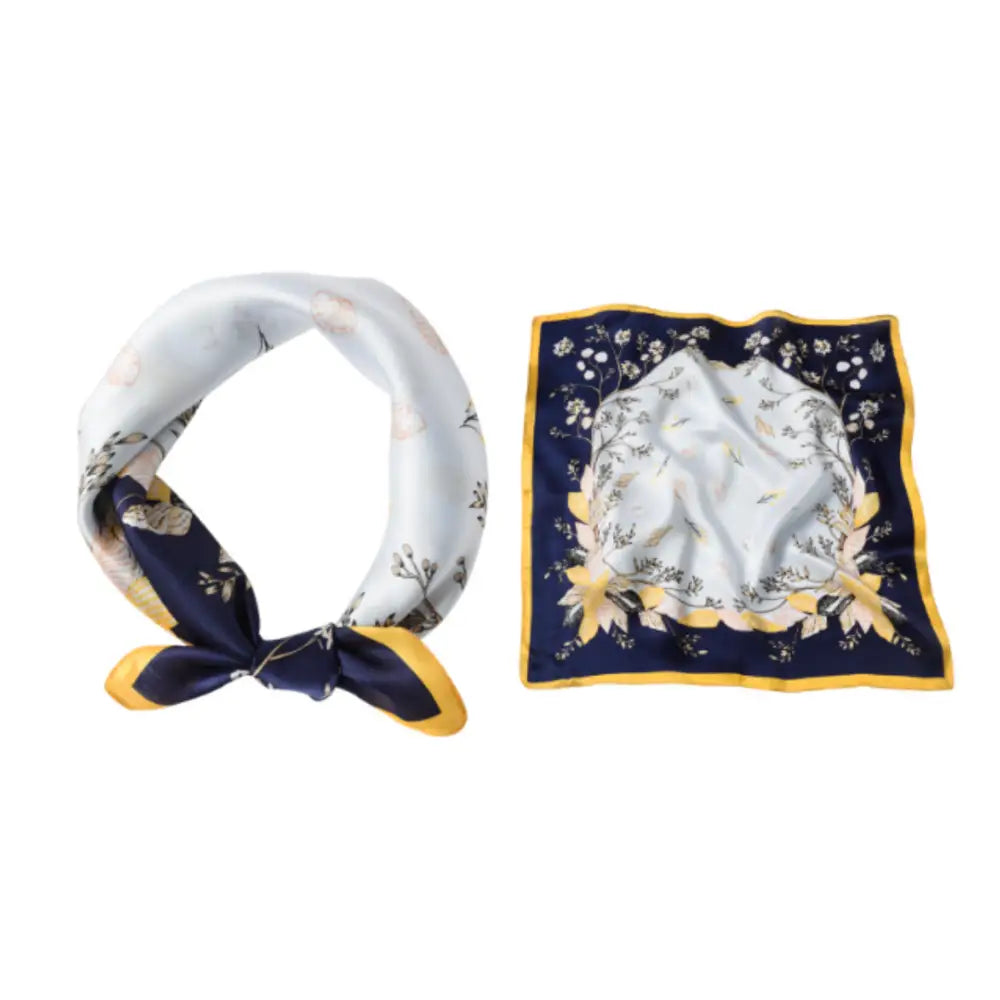 Foulard en soie luxe - Marine / 53 * 53 cm