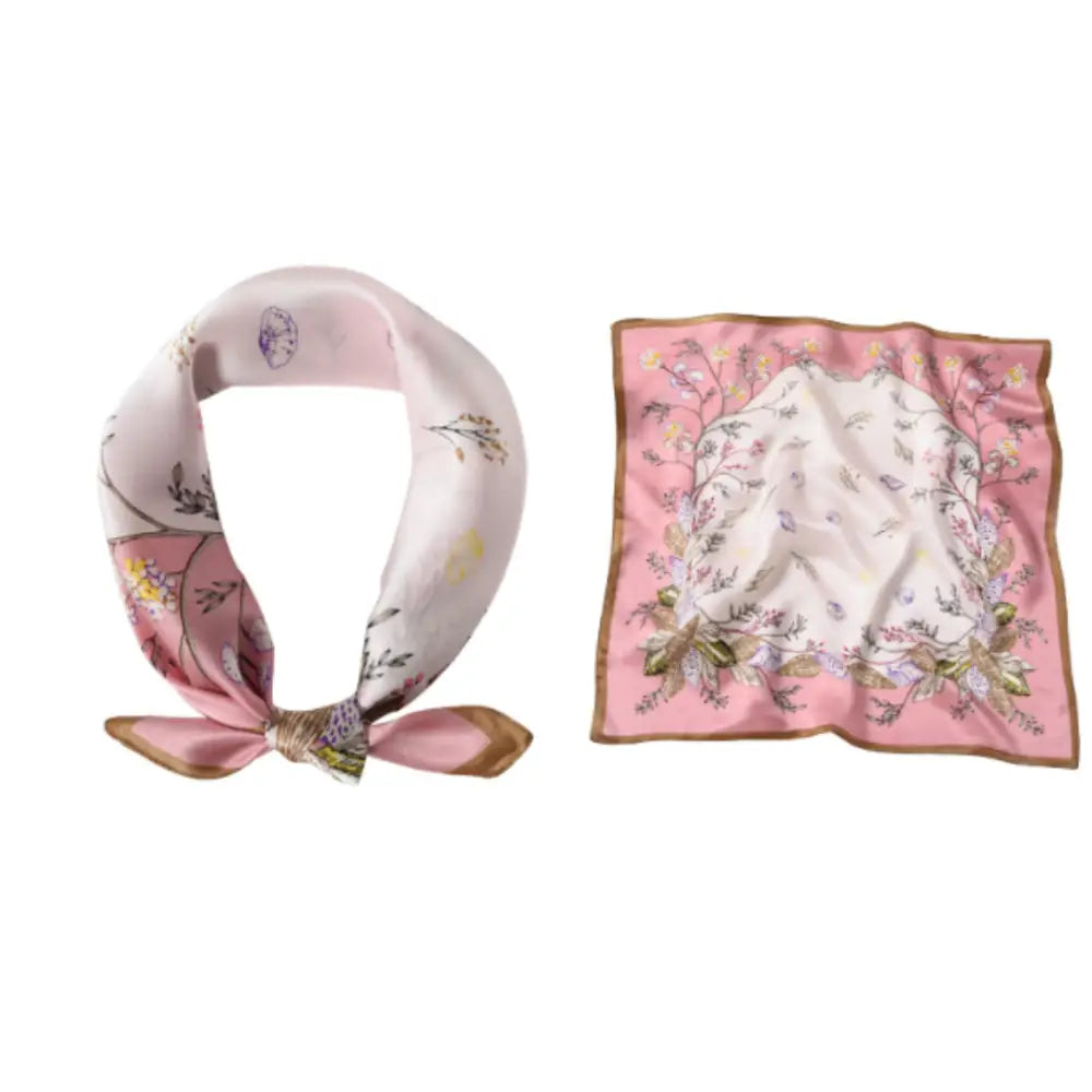 Foulard en soie luxe - Rose / 53 * 53 cm