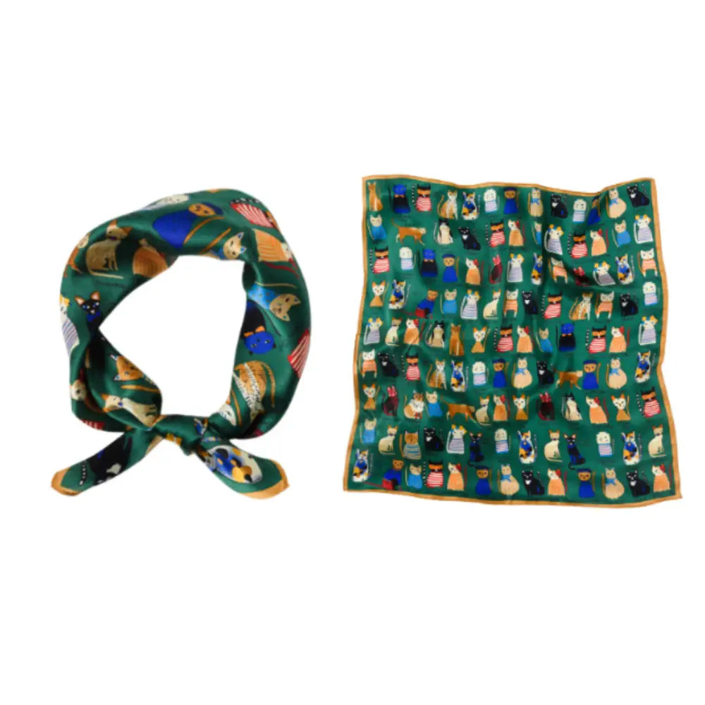 Foulard en soie luxe - Vert / 53 * 53 cm