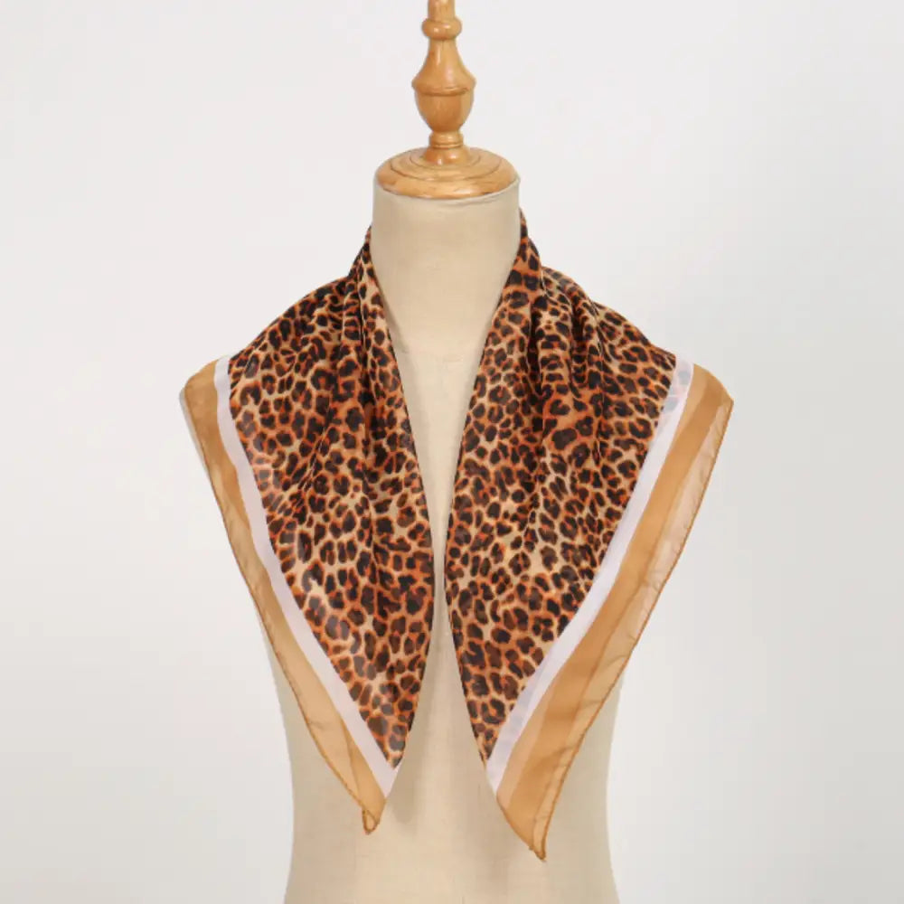 Foulard femme leopard - 65 * 65 cm / Kaki