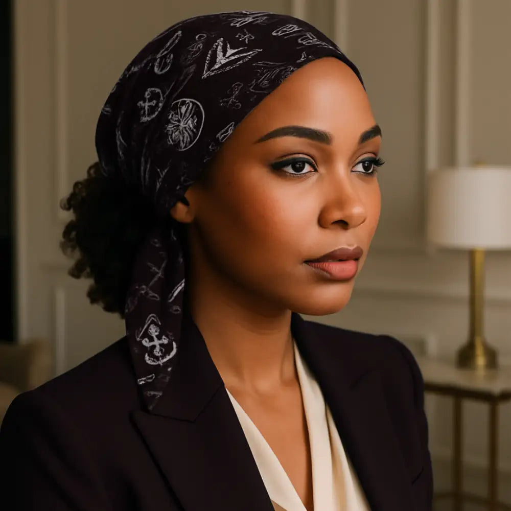 Foulard femme noir