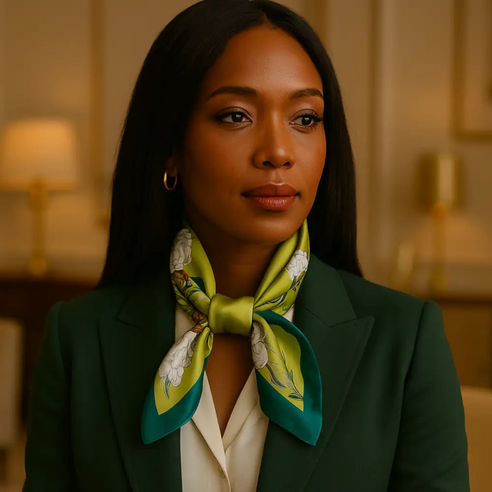 Foulard femme vert