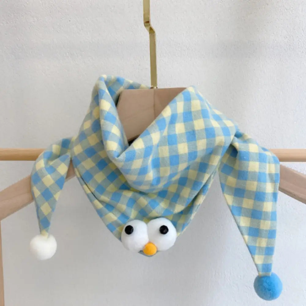 Foulard fille - Bleu ciel et jaune clair