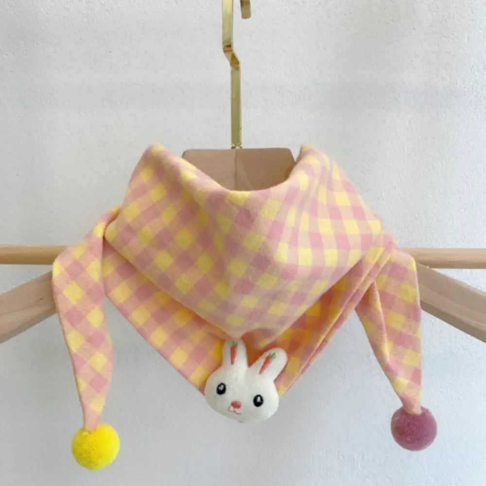 Foulard fille - Gris jaune et rose