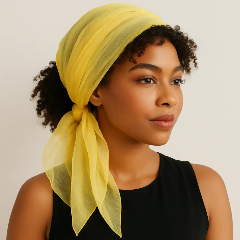 Foulard jaune - 65 * 65 cm